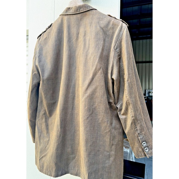 INSERCH Limited Edition Men's Brown Faux Leather Blazer Jacket Size 4XL - Picture 11 of 12